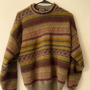 vintage lands’ end 100% wool sweater men’s large